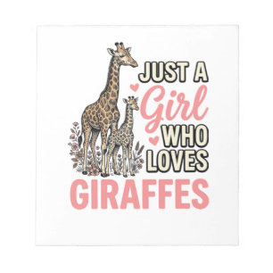 Giraffe Liebhaber Mädchen Vintage Gravur Shirt Des Notizblock