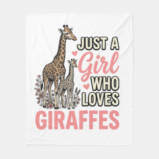 Giraffe Liebhaber Mädchen Vintage Sticherei Shirt  Fleecedecke