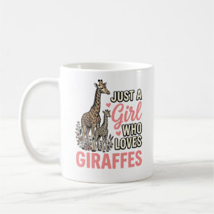 Giraffe Liebhaber Mädchen Vintage Sticherei Shirt  Kaffeetasse
