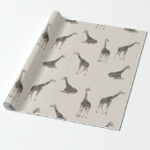 Giraffe light mocha geschenkpapier (Ungerollt)