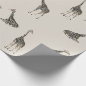 Giraffe light mocha geschenkpapier (Ecke)