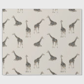 Giraffe Light Mokka Geschenkpapier (Flach)