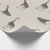 Giraffe Light Mokka Geschenkpapier (Ecke)