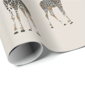 Giraffe Light Mokka Geschenkpapier (Rolleneckpunkt)