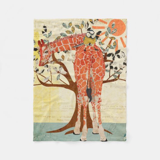 Giraffe & Little Bird Sunny Day Fleece Blanket (Vorderseite)