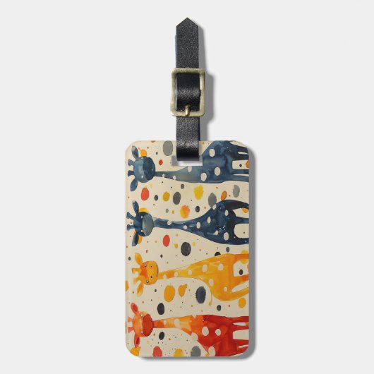 Giraffe Long Neck Gepäckanhänger (Vorderseite vertikal)