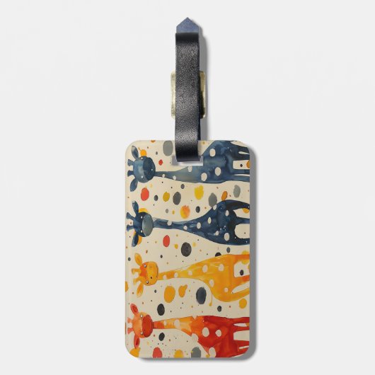 Giraffe Long Neck Gepäckanhänger (Rückseite vertikal)