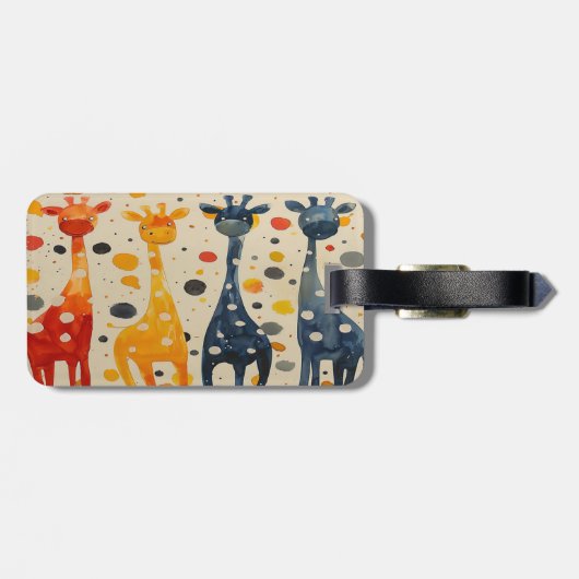 Giraffe Long Neck Gepäckanhänger (Rückseite horizontal)