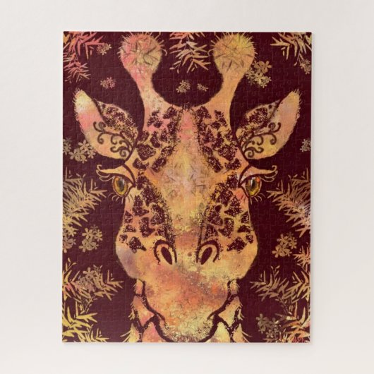 Giraffe Looking Jigsaw Puzzle - Malerei (Vertikal)