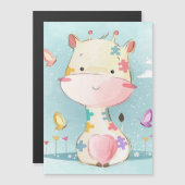 Giraffe Lover Baby Giraffe Magnetkarte (Vorne/Hinten)