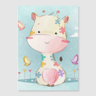 Giraffe Lover Baby Giraffe Magnetkarte