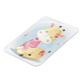 Giraffe Lover Baby Giraffe mit Liebe Magnet (Linke Seite)