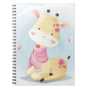 Giraffe Lover Baby Giraffe mit Liebe Notizblock
