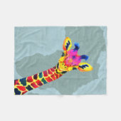 Giraffe Lover Baby Giraffe Peekaboo Fleecedecke (Vorderseite (Horizontal))