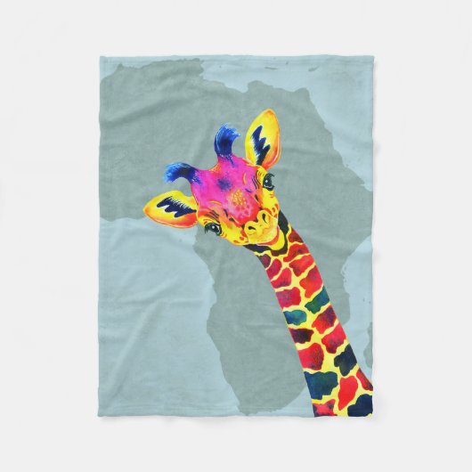 Giraffe Lover Baby Giraffe Peekaboo Fleecedecke (Vorderseite)