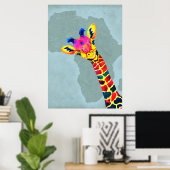 Giraffe Lover Baby Giraffe Peekaboo Poster (Heimbüro)