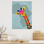 Giraffe Lover Baby Giraffe Peekaboo Poster (Küche)