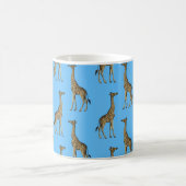 Giraffe Lover Blue Wild Animals Zoo African Safari Kaffeetasse (Mittel)