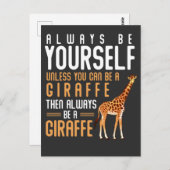 Giraffe Lover Favorite Safari Tier Funny Giraffe Postkarte (Vorne/Hinten)