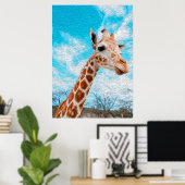 Giraffe Lover Giraffe Art Watercolor Poster (Heimbüro)