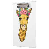 Giraffe Lover Giraffe Blume Wreath Klemmbrett (Links)
