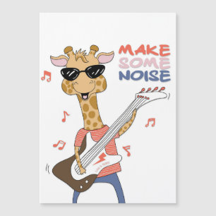 Giraffe Lover Giraffe Guitar macht Lärm Magnetkarte