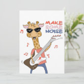 Giraffe Lover Giraffe Guitar macht Lärm Programm (Stehend Vorderseite)