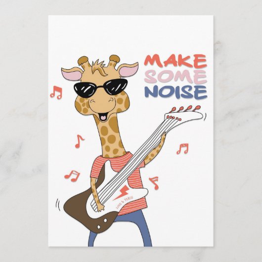 Giraffe Lover Giraffe Guitar macht Lärm Programm (Vorderseite)
