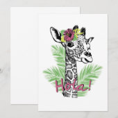 Giraffe Lover Giraffe mit Hibiskus Programm (Vorne/Hinten)