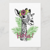 Giraffe Lover Giraffe mit Hibiskus Programm (Vorderseite)