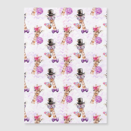 Giraffe Lover Giraffe Muster Magnetkarte (Vorderseite)