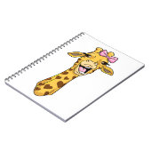 Giraffe Lover Giraffe Ribbon Hearts Notizblock (Linke Seite)
