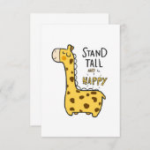 Giraffe Lover Giraffe Stand Tall Begleitkarte (Vorne/Hinten)