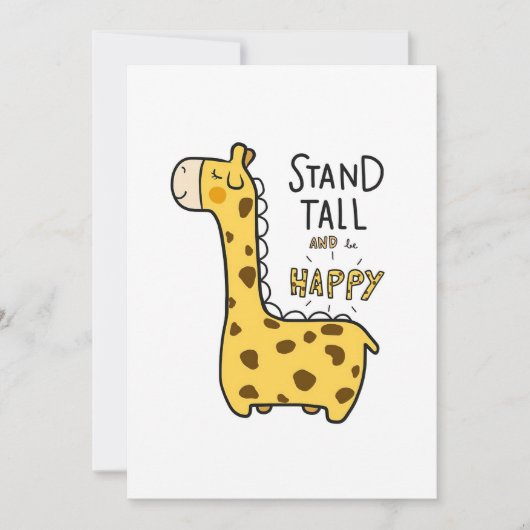 Giraffe Lover Giraffe Stand Tall Einladung (Vorderseite)