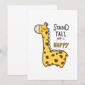 Giraffe Lover Giraffe Stand Tall Einladung (Vorne/Hinten)