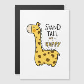 Giraffe Lover Giraffe Stand Tall Magnetkarte (Vorne/Hinten)