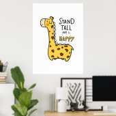 Giraffe Lover Giraffe Stand Tall Poster (Heimbüro)