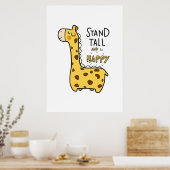 Giraffe Lover Giraffe Stand Tall Poster (Küche)