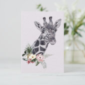 Giraffe Lover Giraffe Tier mit Blume Begleitkarte (Stehend Vorderseite)
