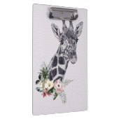 Giraffe Lover Giraffe Tier mit Blume Klemmbrett (Rechts)