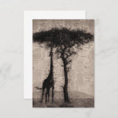 Giraffe Lover Giraffe Zeitung Kunst Begleitkarte (Vorne/Hinten)