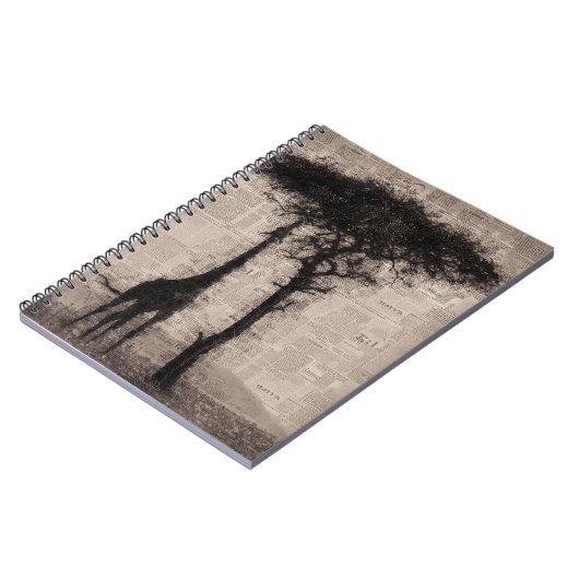 Giraffe Lover Giraffe Zeitung Kunst Notizblock (Linke Seite)