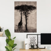 Giraffe Lover Giraffe Zeitung Kunst Poster (Heimbüro)