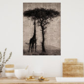 Giraffe Lover Giraffe Zeitung Kunst Poster (Küche)