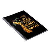 Giraffe Lover Giraffen sind immer du selbst Notizblock (Rechte Seite)