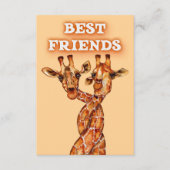 Giraffe Lover Giraffes Africa Best Friends Begleitkarte (Vorderseite)