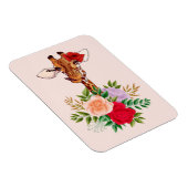 Giraffe Lover Giraffes Afrika und Blume Magnet (Rechte Seite)