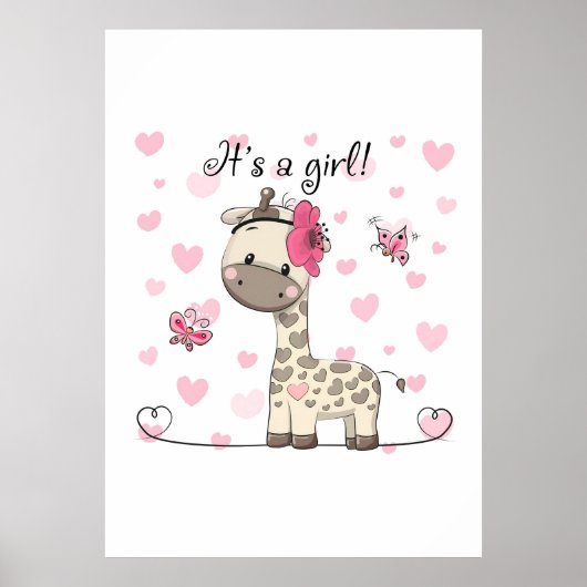 Giraffe Lover ist eine Girl-Giraffe Poster (Vorne)