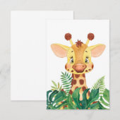 Giraffe Lover Niedlich Baby Giraffe Begleitkarte (Vorne/Hinten)