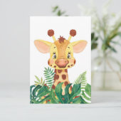 Giraffe Lover Niedlich Baby Giraffe Begleitkarte (Stehend Vorderseite)